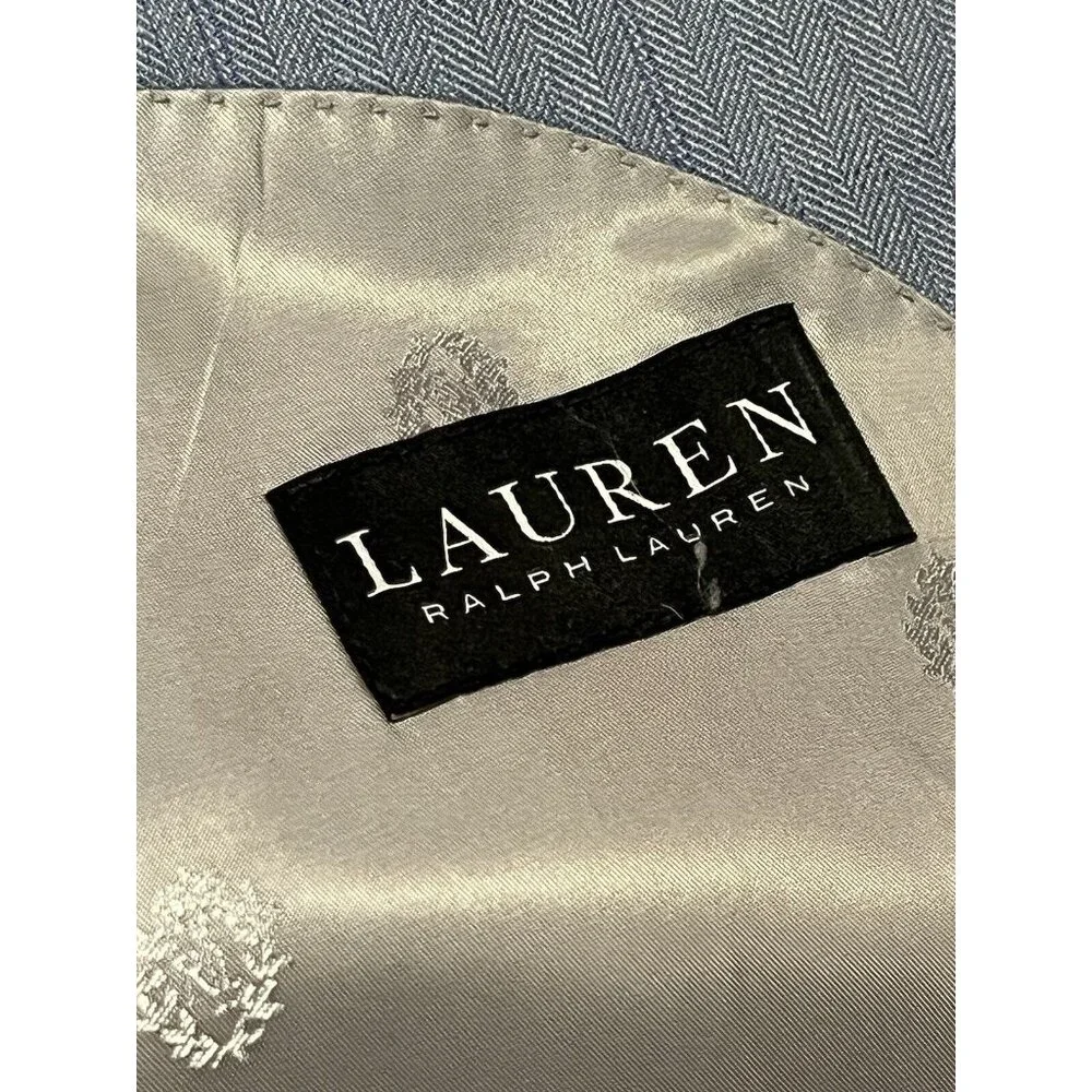 Lauren Ralph Lauren Blazer Men’s 40R‎ Blue Silk Wool Blend Career Classic